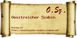 Oesztreicher Szabin névjegykártya